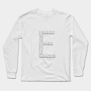 Typographic monogram cutout E Long Sleeve T-Shirt